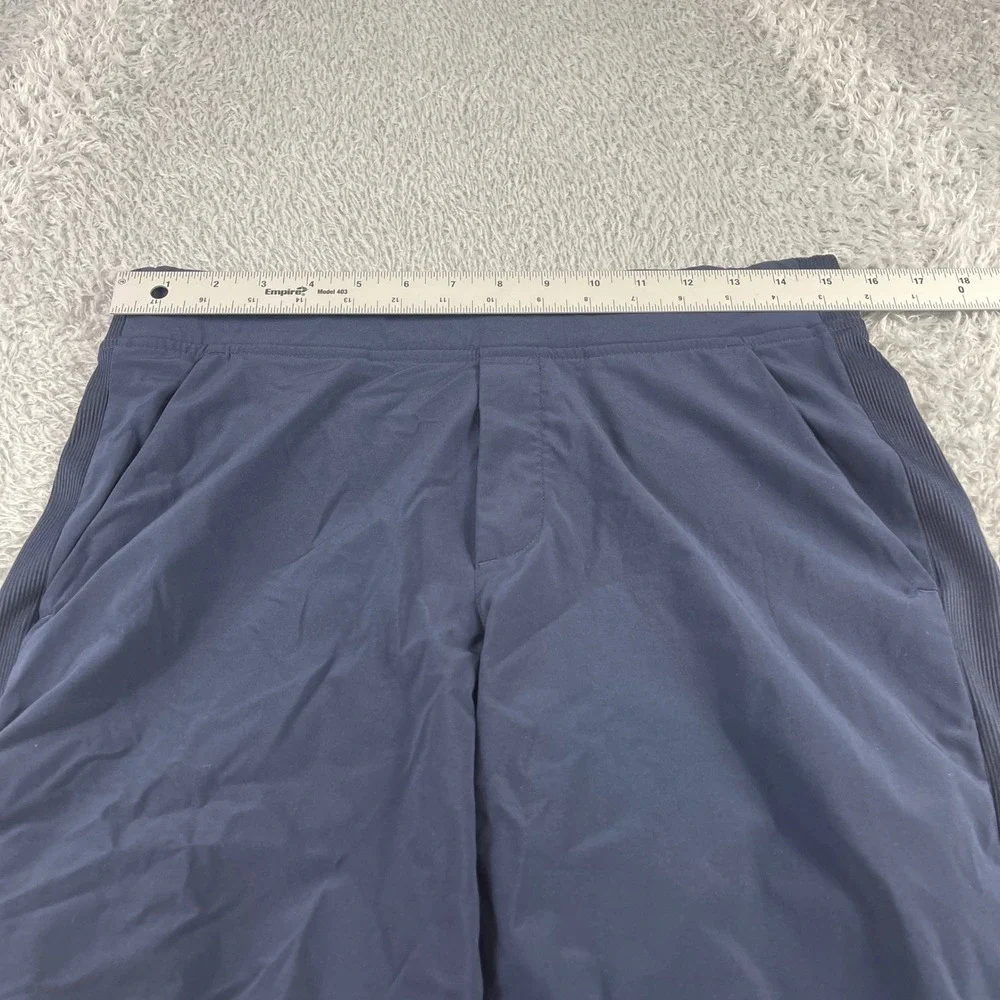 Athleta Navy Blue Ribbed Waistband Straight Leg Active Travel Pants Womens 8 - Picture 3 of 8